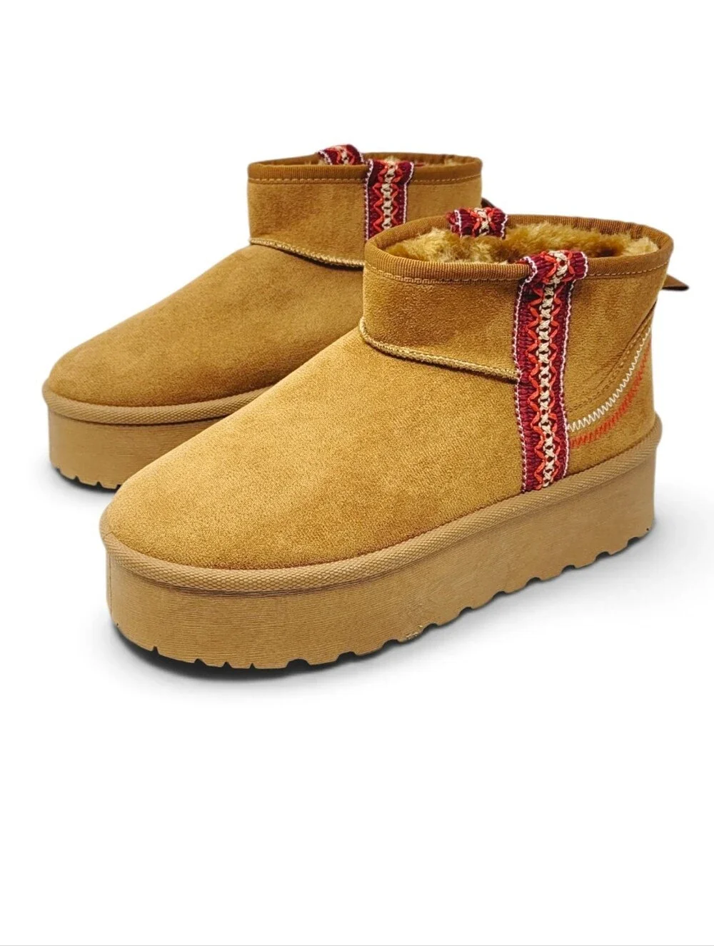 Olivia & Kate Rainy Ultra Mini Chestnut Platform Boots